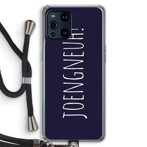 CaseCompany Joengneuh!: Oppo Find X3 Pro Transparant Hoesje met koord