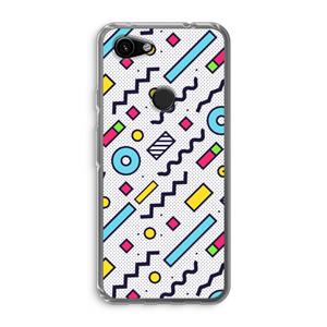 CaseCompany 8-bit N°8: Google Pixel 3a Transparant Hoesje