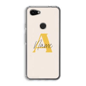 CaseCompany Amber Script: Google Pixel 3a Transparant Hoesje