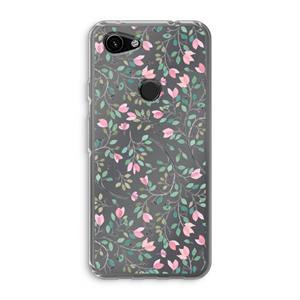 CaseCompany Sierlijke bloemen: Google Pixel 3a Transparant Hoesje