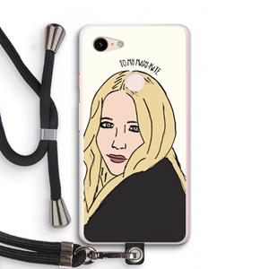 CaseCompany Mary Kate: Pixel 3 XL Transparant Hoesje met koord