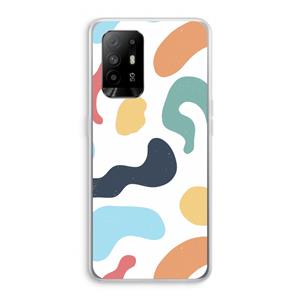 CaseCompany Memphis Shapes Blue: Oppo A95 5G Transparant Hoesje