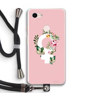 CaseCompany Venus: Pixel 3 XL Transparant Hoesje met koord