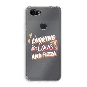 CaseCompany Pizza is the answer: Google Pixel 3a Transparant Hoesje