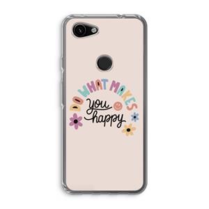 CaseCompany Happy days: Google Pixel 3a Transparant Hoesje