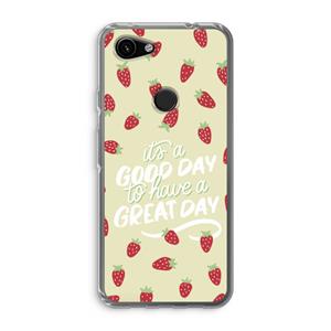 CaseCompany Don't forget to have a great day: Google Pixel 3a Transparant Hoesje