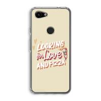 CaseCompany Pizza is the answer: Google Pixel 3a Transparant Hoesje