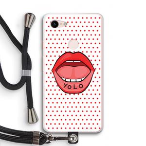 CaseCompany Yolo Denise: Pixel 3 XL Transparant Hoesje met koord