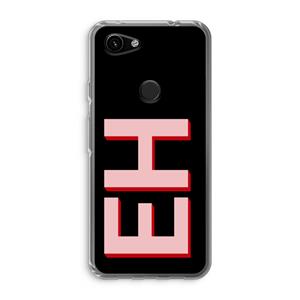 CaseCompany Monogram: Google Pixel 3a Transparant Hoesje