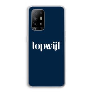 CaseCompany Topwijf Navy: Oppo A95 5G Transparant Hoesje