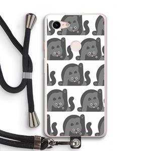 CaseCompany Cats: Pixel 3 XL Transparant Hoesje met koord