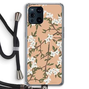 CaseCompany Blossoming spring: Oppo Find X3 Pro Transparant Hoesje met koord