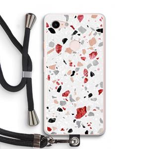 CaseCompany Terrazzo N°12: Pixel 3 XL Transparant Hoesje met koord