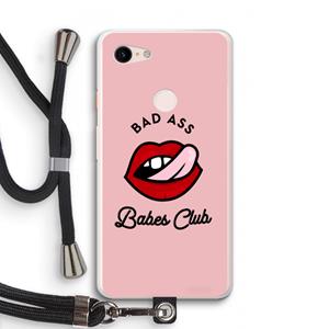 CaseCompany Badass Babes Club: Pixel 3 XL Transparant Hoesje met koord