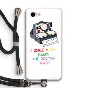 CaseCompany Smile: Pixel 3 XL Transparant Hoesje met koord