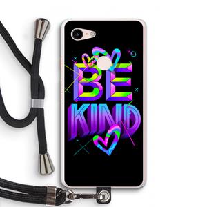 CaseCompany Be Kind: Pixel 3 XL Transparant Hoesje met koord