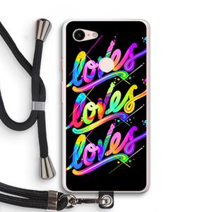 CaseCompany Loves: Pixel 3 XL Transparant Hoesje met koord