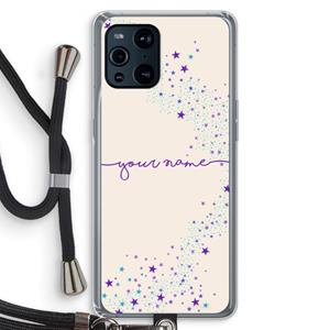 CaseCompany Sterren: Oppo Find X3 Pro Transparant Hoesje met koord