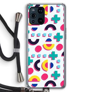 CaseCompany 8-bit N°2: Oppo Find X3 Pro Transparant Hoesje met koord