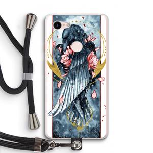 CaseCompany Golden Raven: Pixel 3 XL Transparant Hoesje met koord