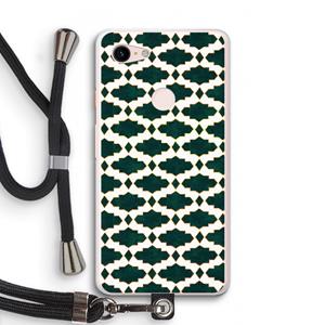 CaseCompany Moroccan tiles: Pixel 3 XL Transparant Hoesje met koord