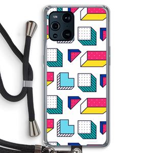 CaseCompany 8-bit N°7: Oppo Find X3 Pro Transparant Hoesje met koord