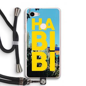 CaseCompany Habibi Majorelle : Pixel 3 XL Transparant Hoesje met koord