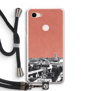 CaseCompany Marrakech Skyline : Pixel 3 XL Transparant Hoesje met koord