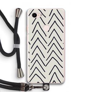 CaseCompany Marrakech Arrows: Pixel 3 XL Transparant Hoesje met koord