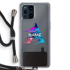 CaseCompany Abstract Spectrum: Oppo Find X3 Pro Transparant Hoesje met koord