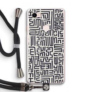 CaseCompany Moroccan Print: Pixel 3 XL Transparant Hoesje met koord