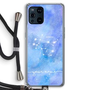 CaseCompany Sterrenbeeld - Licht: Oppo Find X3 Pro Transparant Hoesje met koord