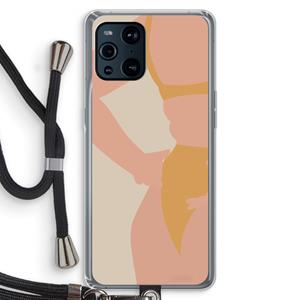 CaseCompany Bikini body: Oppo Find X3 Pro Transparant Hoesje met koord