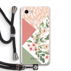 CaseCompany Sweet heaven geometrics: Pixel 3 XL Transparant Hoesje met koord