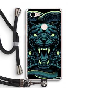 CaseCompany Cougar and Vipers: Pixel 3 XL Transparant Hoesje met koord