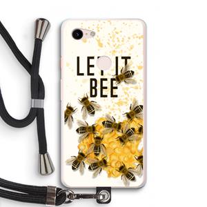 CaseCompany Let it bee: Pixel 3 XL Transparant Hoesje met koord