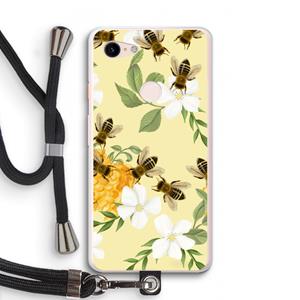 CaseCompany No flowers without bees: Pixel 3 XL Transparant Hoesje met koord