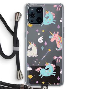 CaseCompany Fantasiewereld: Oppo Find X3 Pro Transparant Hoesje met koord
