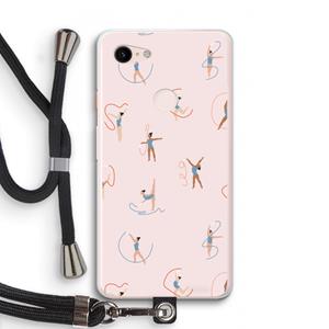 CaseCompany Dancing #3: Pixel 3 XL Transparant Hoesje met koord