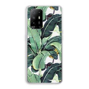 CaseCompany Bananenbladeren: Oppo A94 5G Transparant Hoesje