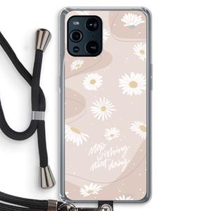 CaseCompany Daydreaming becomes reality: Oppo Find X3 Pro Transparant Hoesje met koord