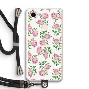 CaseCompany Kleine roosjes: Pixel 3 XL Transparant Hoesje met koord