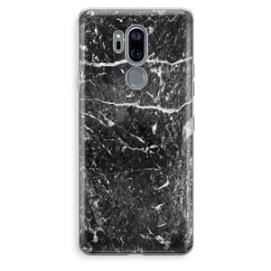 CaseCompany Zwart marmer: LG G7 Thinq Transparant Hoesje