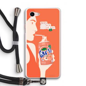 CaseCompany Peach please!: Pixel 3 XL Transparant Hoesje met koord
