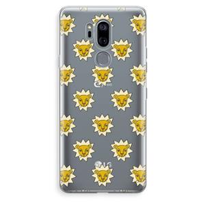 CaseCompany Leeuwenkoppen: LG G7 Thinq Transparant Hoesje