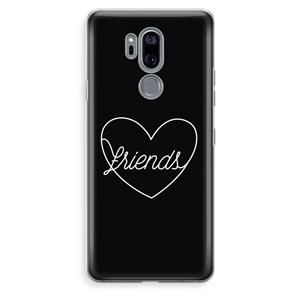 CaseCompany Friends heart black: LG G7 Thinq Transparant Hoesje