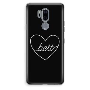 CaseCompany Best heart black: LG G7 Thinq Transparant Hoesje