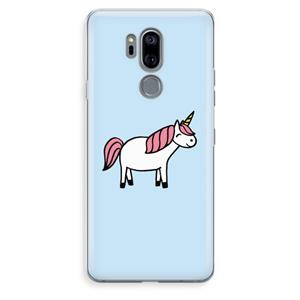 CaseCompany Eenhoorn: LG G7 Thinq Transparant Hoesje