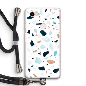 CaseCompany Terrazzo N°13: Pixel 3 XL Transparant Hoesje met koord