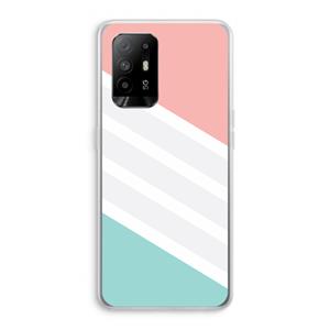 CaseCompany Strepen pastel: Oppo A94 5G Transparant Hoesje